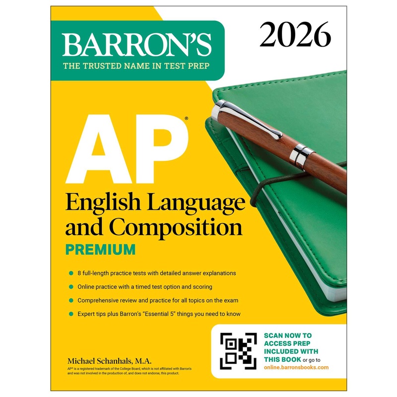 AP English Language and Composition Premium, 2026: Prep Book with 8 Practice Tests + Online Practice