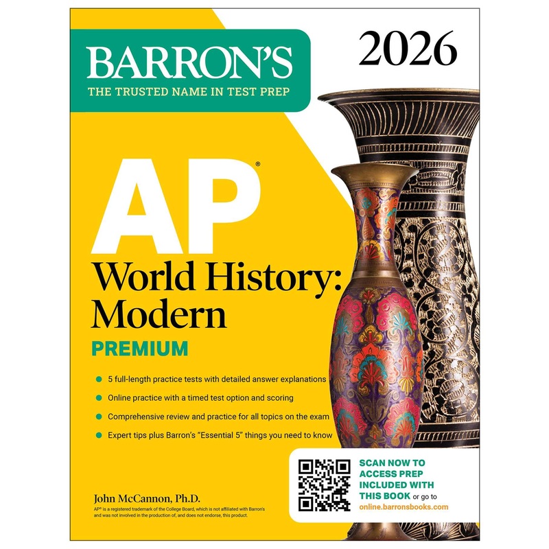 AP World History: Modern Premium, 2026: Prep Book With 5 Practice Tests + Comprehensive Review + Online Practice