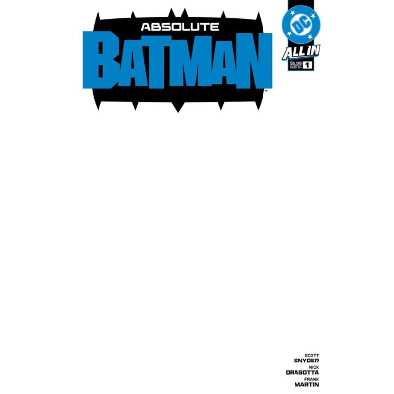 Absolute Batman #1  I Blank Card Stock Var