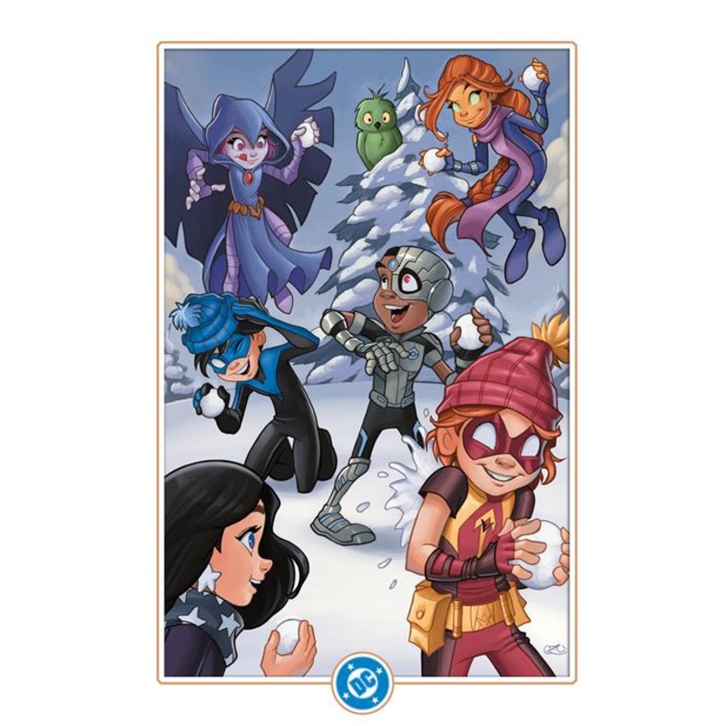 Titans #18  D Chrissie Zullo Dc Winter Wonderland Card Stock Var