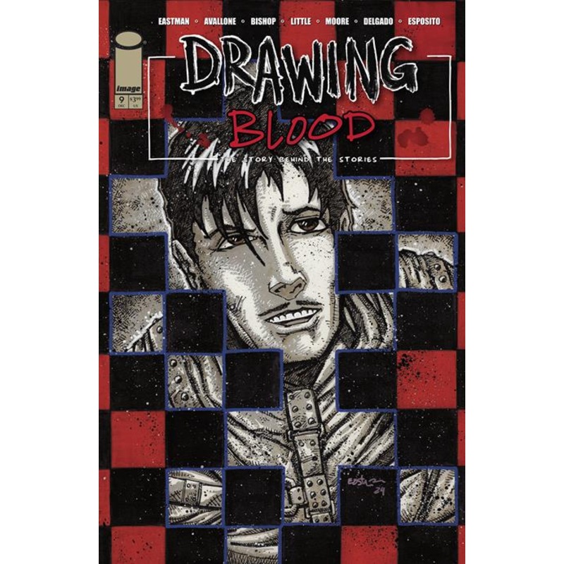 Drawing Blood #9 (of 12)  C Kevin Eastman Checkered Var