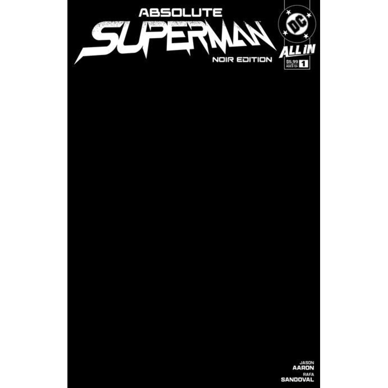 Absolute Superman Noir Edition #1  | One Shot  B Black Blank Card Stock Var