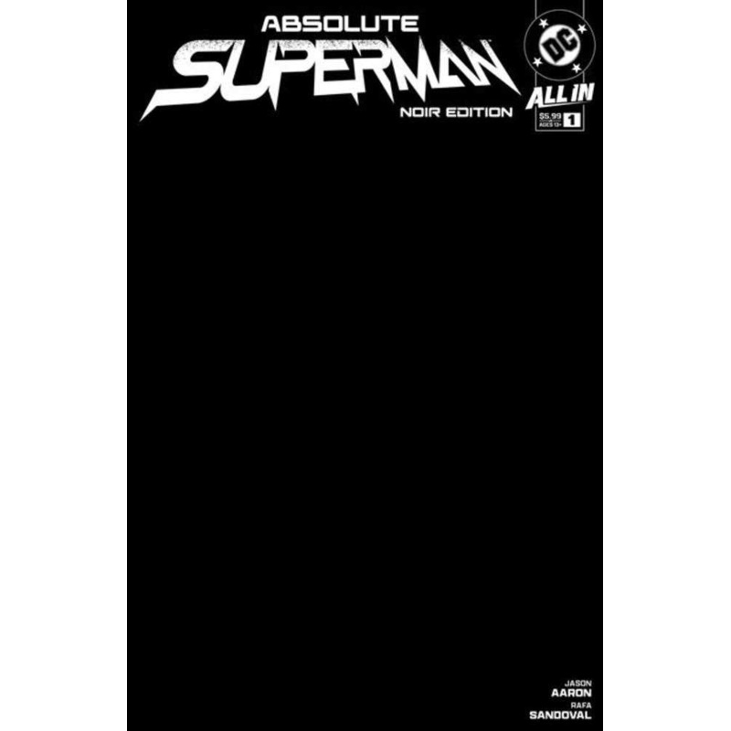Absolute Superman Noir Edition #1 (One Shot) Cover B Black Blank Card Stock Variant