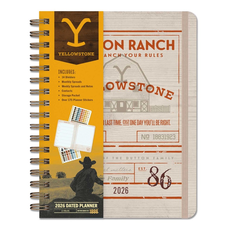 2026 Yellowstone: The Dutton Ranch 13-Month Weekly Planner