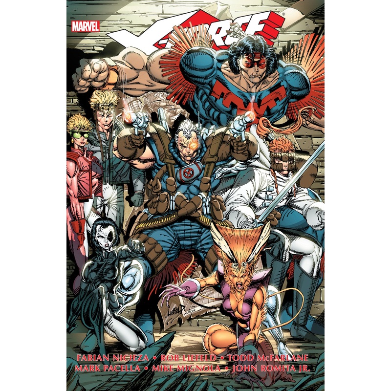 X-FORCE OMNIBUS VOL. 1 ROB LIEFELD PIN-UP COVER [NEW PRINTING, DM ONLY] | Hardcover