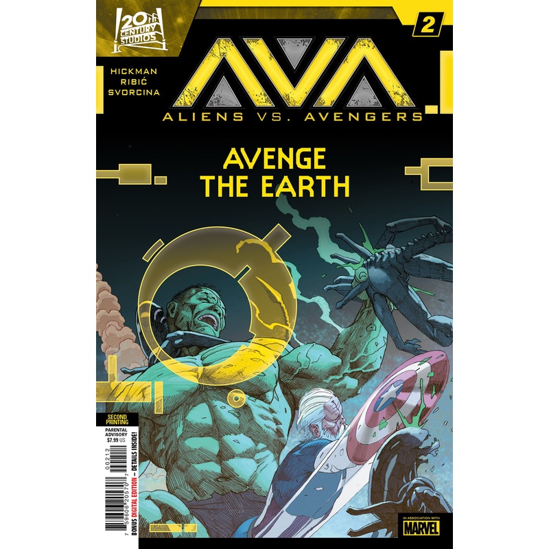 ALIENS VS. AVENGERS #2 ESAD RIBIC 2ND PRINTING VARIANT