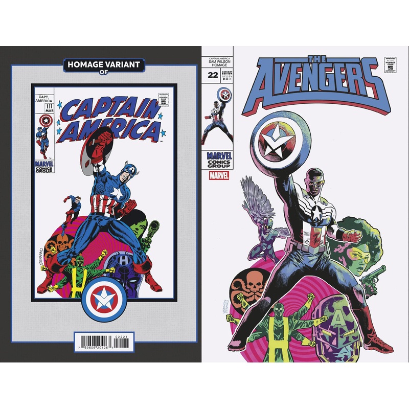 AVENGERS #22 MIKE WALSH CAPTAIN AMERICA SAM WILSON HOMAGE VARIANT
