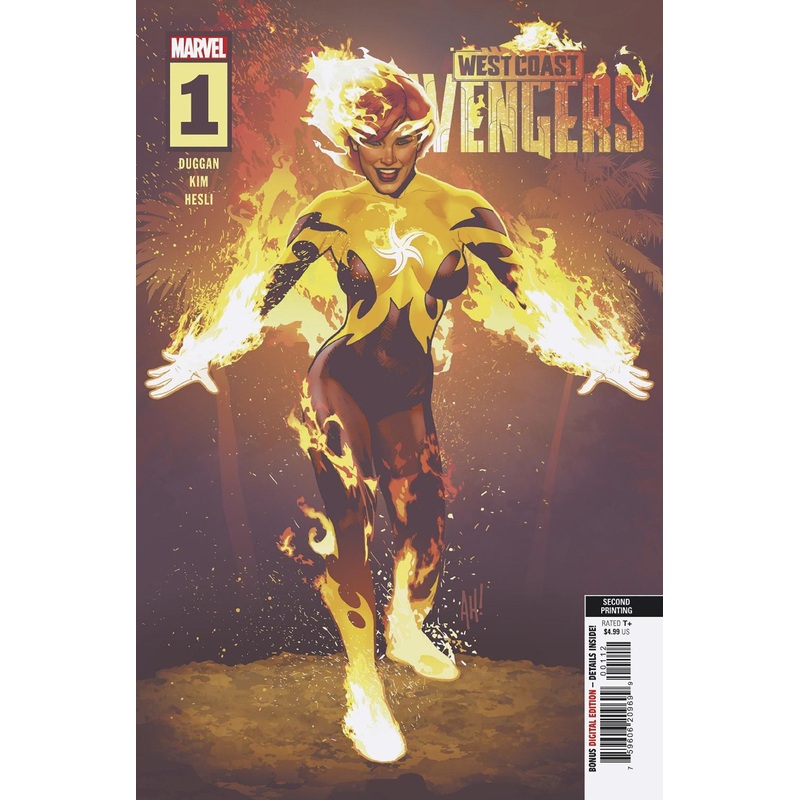 WEST COAST AVENGERS #1 ADAM HUGHES 2ND PRINTING VARIANT