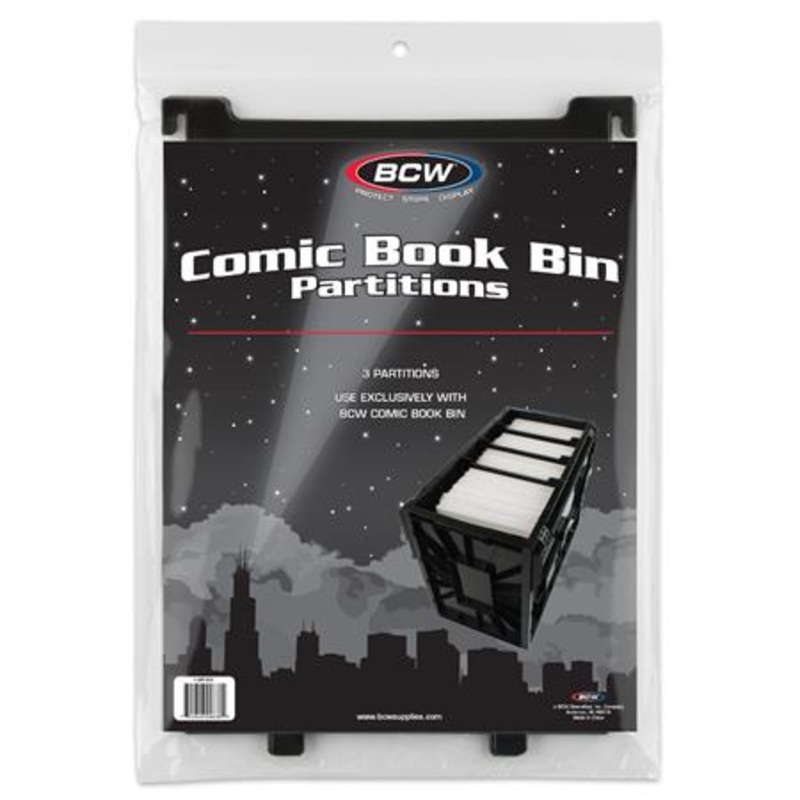 Comic Book Bin Partitions Black (3 Pack)