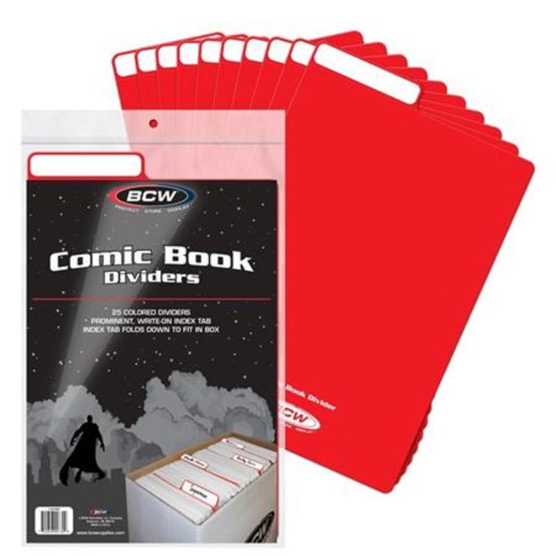 Comic Book Dividers Red (25 Pack)