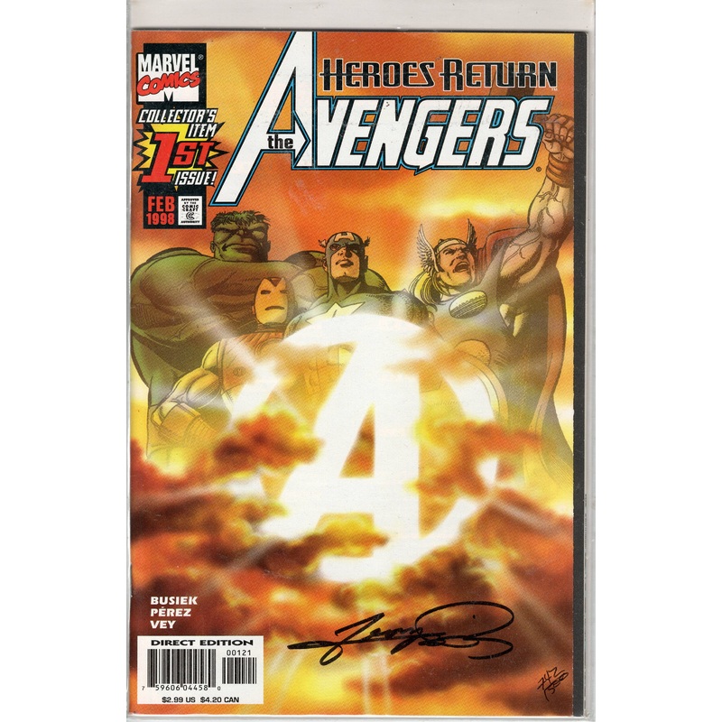 Pre-Owned – Avengers #1  (February 1998) Signed George Perez COA 1:1500