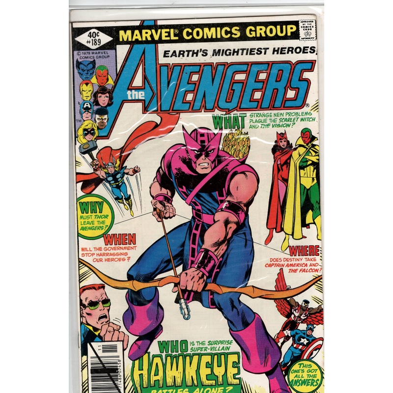 Pre-Owned – The Avengers #189  (November 1979) Iconic cover art by John Byrne