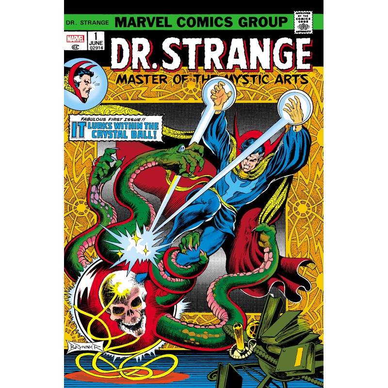 DOCTOR STRANGE: MASTER OF THE MYSTIC ARTS OMNIBUS VOL. 1 FRANK BRUNNER FIRST ISSUE COVER [DM ONLY] | Hardcover