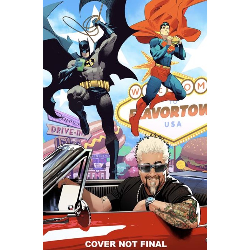 Batman Superman Worlds Finest #37  D Dan Mora Guy Fieri Cameo Card Stock Var