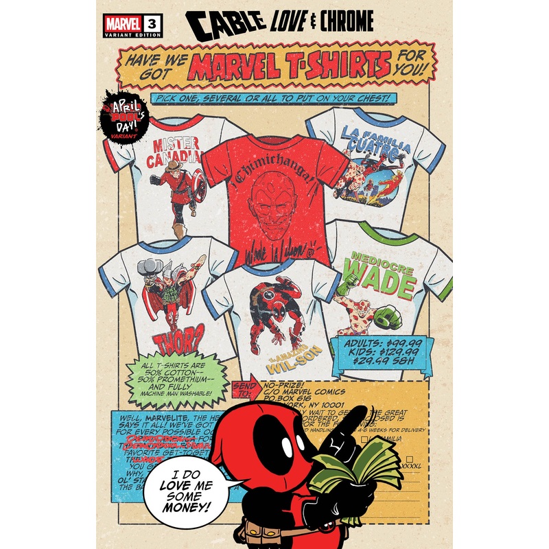 CABLE: LOVE AND CHROME #3 MATTHEW WAITE APRIL POOL’S DAY VARIANT