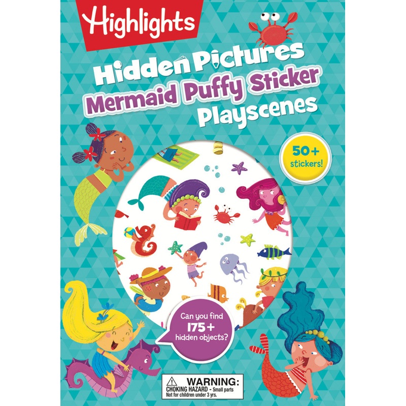 Mermaid Hidden Pictures Puffy Sticker Playscenes