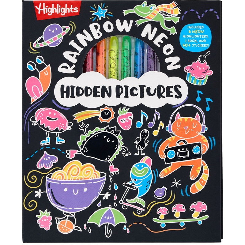 Rainbow Neon Hidden Pictures | Hardcover