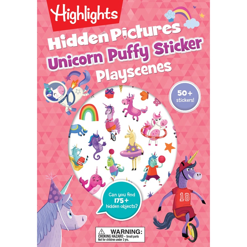 Unicorn Hidden Pictures Puffy Sticker Playscenes