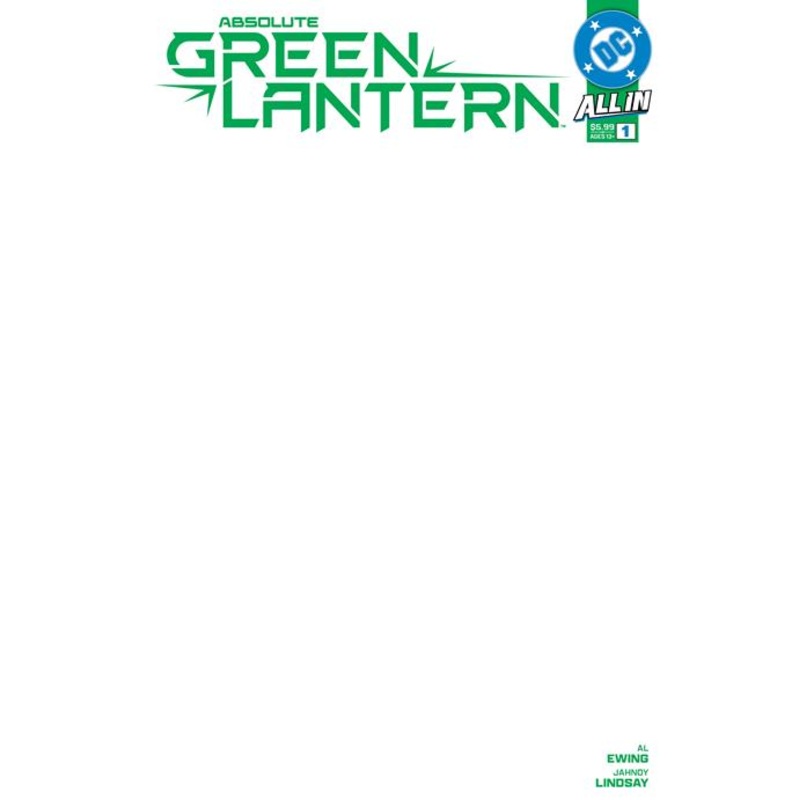 Absolute Green Lantern #1  H Blank Card Stock Var
