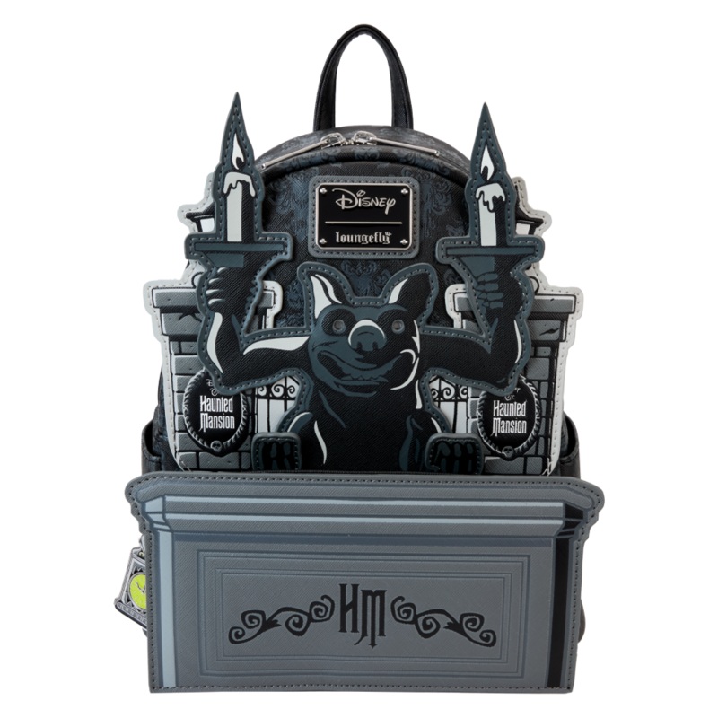 The Haunted Mansion – Gargoyle Wallpaper Light Up Glow Mini Backpack – Loungefly