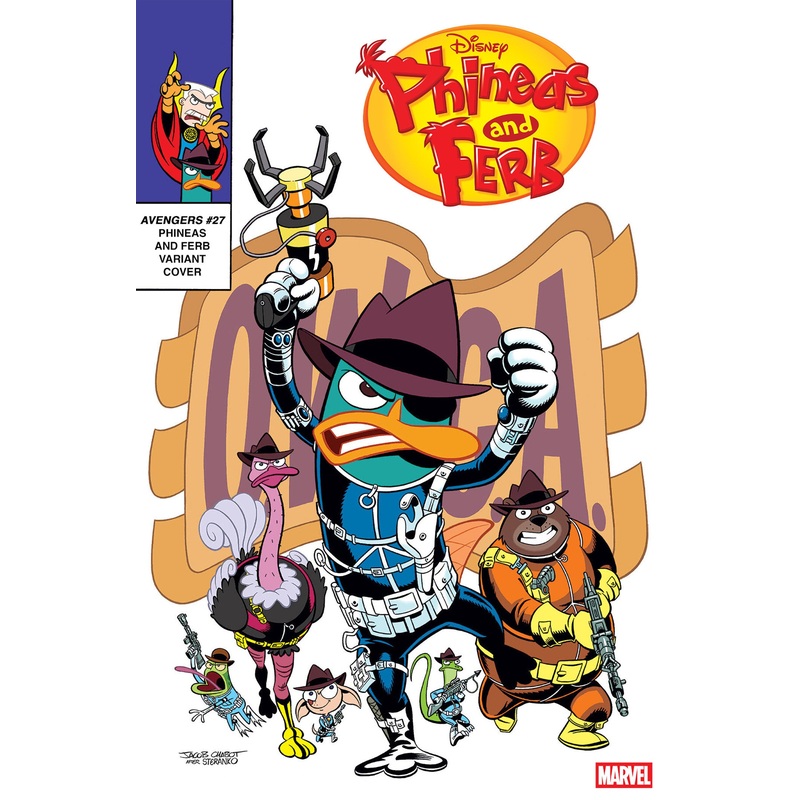 AVENGERS #27 JACOB CHABOT PHINEAS AND FERB VARIANT [DOOM]